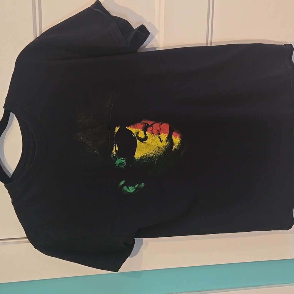 Biggie Smalls red yellow green black tee Rapper Rap t shirt Sz Medium